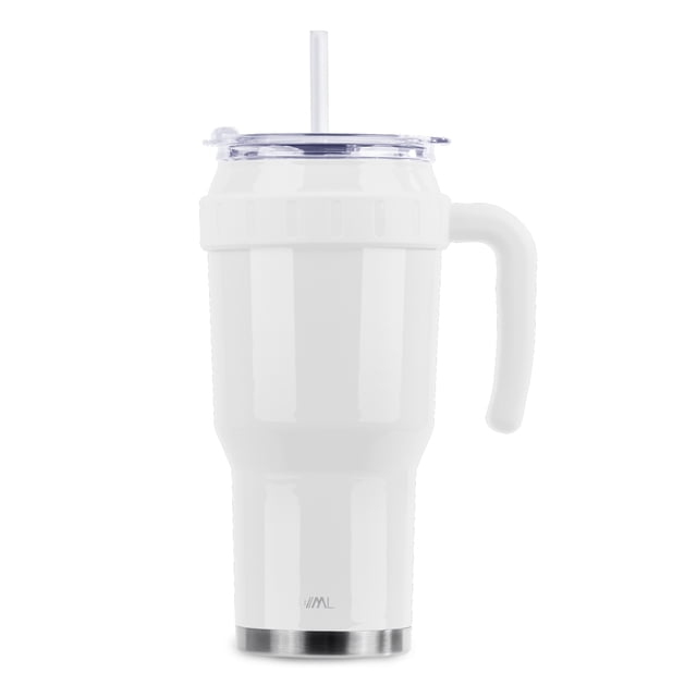 Termo para Café y Agua, Botella Térmica de Acero Inoxidable 40 Oz (1200 ml) WHITE
