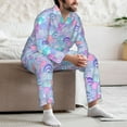 thumbnail image 7 of Fotbe Watercolor Sea Shells 1 Pattern Long Sleeve Pajama Set for Men,Sleepwear Set,2-piece Loungewear Set,Soft PJs Comfy Nightwear with Pockets-Large, 7 of 7