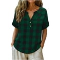 thumbnail image 3 of yillto Womens Plus Size Shirts V Neck Short Sleeve Tunic Tops Summer Fashion Trendy Clothes XL-4XL, 3 of 6