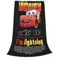thumbnail image 4 of Manta de forro polar con diseño de Cars Galaxy de Lightning Mcqueen, decoración textil, manta portátil súper suave para cama, edredón para coche, 4 of 5