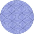 thumbnail image 1 of Ahgly Company Machine Washable Indoor Round Transitional Light Slate Blue Area Rugs, 3' Round, 1 of 7