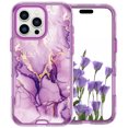 thumbnail image 7 of Allytechgroup for iPhone 17 Pro Max Case, 3 Layers Protection Slim Lightweight Shockproof Soft TPU & Hard Back Protective Bumper Cover Marble Shell, D, 7 of 7