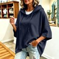 thumbnail image 7 of MOONDU Women's Short Sleeve Hoodie Hooded Sweatshirt Drawstring Pullover Solid Color Loose Fit Casual Summer Top for Gym Yoga Everyday Wear 8 Colors S-XXL, 7 of 7