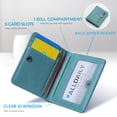 thumbnail image 4 of Monedero RFID Alldaily Small para mujer, delgado y compacto, azul, 4 of 5