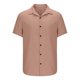 thumbnail image 4 of Camisetas Elvqul Hombre Algodón Café Manga Corta Casuales Lino sin Estampado con Solapa Botones, 4 of 8