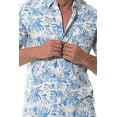 thumbnail image 2 of Bohio Men's Short Sleeve Linen Button Down Paisley Print Shirt w/Pocket-MLSP1193, 2 of 2