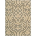 thumbnail image 2 of Nourison  Riviera RI04 Area Rug Grey 5' 3" x 7' 5" Latex Free Wool,Synthetic,Viscose 5' x 8' Indoor,Accent Living Room,Bedroom,Dining Room Beige, 2 of 5