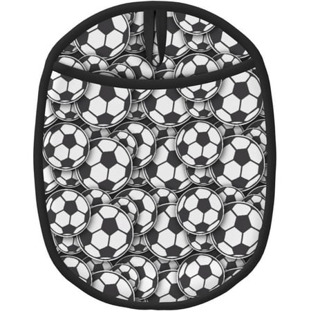 

PRIYAL Paper Football Souvenirs Silicone Pot Holders Heat Resistant Oven Mitts with Pockets Non Slip Grip Large Potholders for Kitchen Cooking Baking Hot Pads