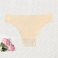 thumbnail image 2 of Swuxness Women's Low Waist Breathable Thong Briefs, Women Panties, Women's Breathable Low Wave Comfortable Soft Bikini Briefs Panties for Everyday Beige, S, 2 of 4