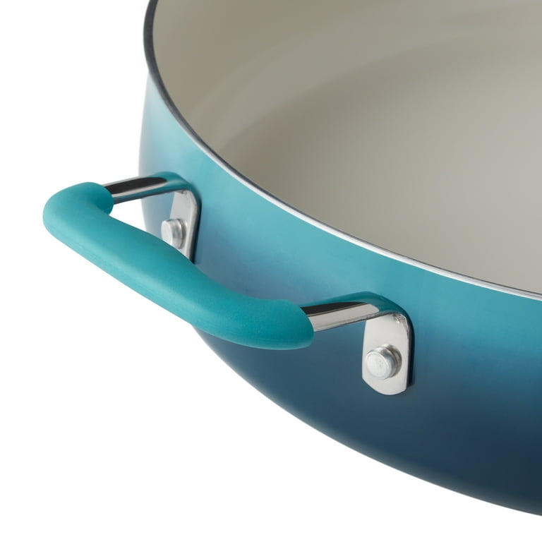 The Pioneer Woman 12-Inch Ceramic Fry Pan, Ombre Teal, Size: 12 inch