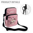 thumbnail image 5 of FUIALDOLG Stretch Polyester Crossbody Purse with Pockets Portable Crossbody Bags for Travel, Pink Santa Claus Theme Shoulder Purse, 5 of 8