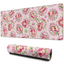 Long Mouse Pads for Desk,Strawberry Princess Pattern Desk Mats on Top Of Desks, Desk Mouse Pad Extra Large with 3mm Non-Slip Base and Stitched Edge for Gaming,Office,Work,Home 31.5"x11.8"