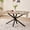Natural, variant on 55.1" Dining Table for 4, Small Rectangular Mid Century Modern Kitchen Table with Metal Cross Legs for Restaurant Apartment Meeting Study Room (Only Table), Natural Stone Grain