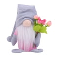 thumbnail image 2 of Mother's Day Gnomes Plush with Flower Modeling Dwarf Doll Ornament Gnomes Decorations for Home Tiered Tray Tabletop Decor, 2 of 6