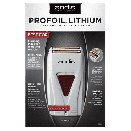 - Andis Profoil Lithium Titanium Foil Shaver #17150 Cord Cordless Hypo-Allergenic