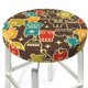 thumbnail image 3 of Balery Robot and Monsters Fundas de asiento para taburete de bar redondo de tela de terciopelo ajustables que protegen de arañazos y manchas para sillas de 14 a 17 pulgadas.-13 inch, 3 of 7