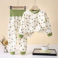 thumbnail image 7 of CAUYDY Newborn Girl Photoshoot Outfits Toddler Clothes Cute 12 18 24 Months Long Sleeved Shirt Elastic Pants 2PCS Set Baby Pajamas for Girls Fall Winter Sizes 18-24 Months,Green, 7 of 7