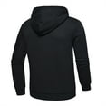 thumbnail image 2 of QPNGRP Men's Full-Zip Hoodie Lightweight Hoodie Sweatshirt Jacket Solid Hooded with Kanga Pocket Black 5XL, 2 of 6