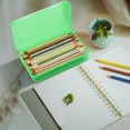 thumbnail image 5 of RKZDSR Green Pencil Box, Crayon Box, Large Capacity Clear Pencil Case, Hard Pencil Case,Aesthetic Plastic Pencil Case,Stackable Storage Box Pencil Case, 5 of 5