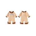 thumbnail image 2 of Miaouyo Baby Girls Jumpsuit, Long Sleeve Crew Neck Plaid Embroidery Rabbit Casual Romper Easter Clothes, 2 of 9