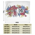 thumbnail image 3 of ZICANCN Dragon Skull Tattoo Anti-Pilling Flannel Bed Throw Blankets - Couch-Ultra-Soft Micro Fleece Sofa Bed Camping Travel Blanket for Adults 80"x60", 3 of 8