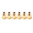 thumbnail image 1 of EeaseCA 6pcs Bullet Shape External Thread Guitar String Caps Mounting Buckle Through Body Ferrules Bushing Parts Guitar Accessories (Golden), 1 of 7