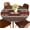Ethnic Pattern, variant on Ethnic Pattern Round Table Cloth Cover Red Brown Rhombus Geometric Stripes Traditional Tablecloth for Indoor Outdoor Picnic Party Fit for 40"-44" Round Tables