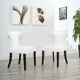 thumbnail image 2 of Side Dining Chair, Set of 2, Faux Leather, White, Modern Contemporary Urban Design, Kitchen Room Cafe Bistro Restaurant Hospitality, 2 of 5