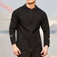 thumbnail image 3 of Mens WindBreaker Lightweight Running Jackets with Zip Pocket, Workout Track Hoodie Athletic Gym Sweatshirts for Men Big and Tall L-4XL, 3 of 6
