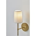 thumbnail image 5 of Better Homes & Gardens Brass 1-Light Indoor Wall Sconce with White Fabric Shade, Bulb Not Included, 5 of 7
