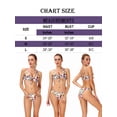 thumbnail image 2 of SAYFUT Juniors' Bikini Set Retro Floral Printing Push Up Padded Halter Swimsuit Bathing Suits Swimwear, 2 of 7