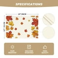 thumbnail image 2 of Smile Maple Leaves Fall Placemats Set of 4, 12x18 Inch Thanksgiving Seasonal Table Mats for Party Kitchen Dining Decoration, 2 of 5