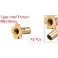 thumbnail image 2 of 48Pcs M6X18Mm T-Nuts 4 Pronged Tee Nut Carbon Steel Threaded Inserts For Wood, 2 of 5