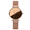 Coffee, variant on Women's Watches Unique Luxury Brand Quartz Analog Stainless Steel Mesh Band Wrist Watch for Female