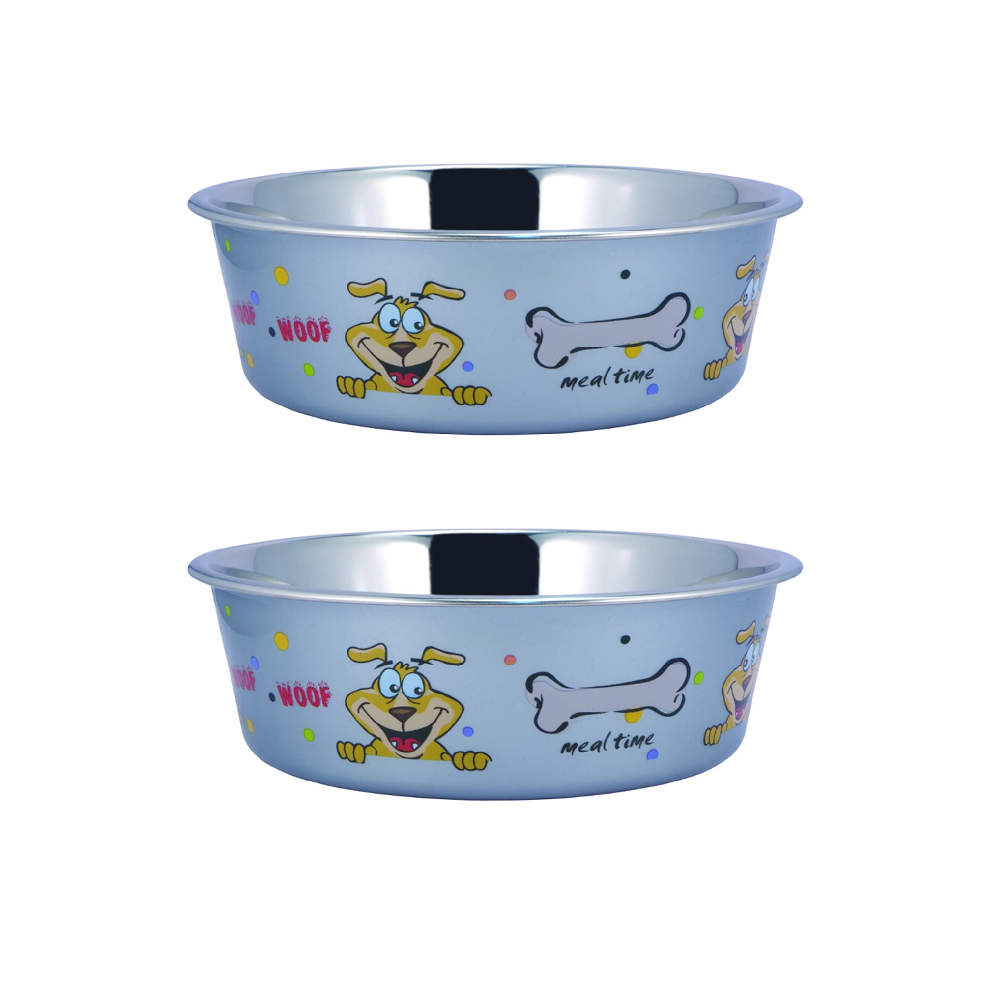 Pefilos 28.7 oz Stainless Steel Pet Bowl with Anti Skid Rubber Base and Dog Design, 2Pcs 6.69"x2.56" Dog Bowls for Small Dogs, Blue Pefilos 28.7 oz Stainless Steel Pet Bowl with Anti Skid Rubber Base and Dog Design, 2Pcs 6.69"x2.56" Dog Bowls for Small Dogs, Blue