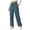 Blue, variant on Wide Leg Sweatpants Women Fashion Casual Solid Color Pants Elastic Waist Comfortable Long Pants with Pocket Corduroy Wide Leg Loose Lounge Joggers