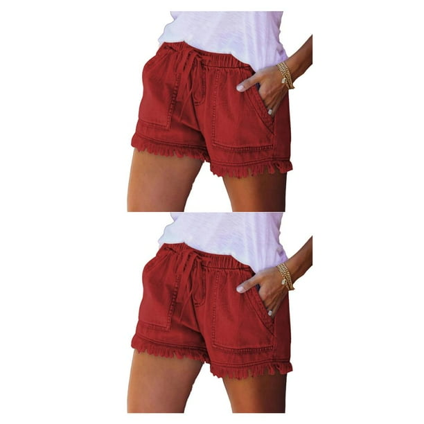 Guardurnaity Pantalones cortos de mezclilla informales de cintura alta para mujer pantalones cortos de mezclilla con bolsillo para hacer ejercicio Type13 NO13 Walmart en linea
