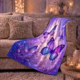 thumbnail image 6 of Magical Butterflies Golden Moon Glowing, Mystical Celestial Art Scene, Warm Flannel Blanket for Home Library and Reading Nook, Celestial Art Lovers Valentine's Day Gift, Fantasy Home Decor, 6 of 9