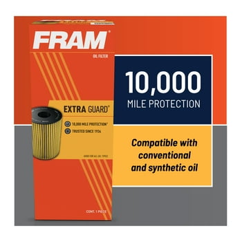 FRAM Extra Guard Filter CH8765, 10K mile Oil Filter for Chevrolet, GMC, Oldsmobile, Pontiac Vehicles