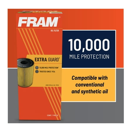 FRAM Extra Guard Filter CH10515, 10K mile Oil Filter for Select Hyundai and Kia Vehicles