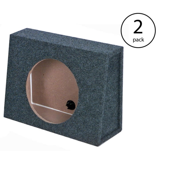 Q Power 10 Inch Single Slim Shallow Sealed Subwoofer Box Sub Enclosure