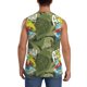 thumbnail image 4 of Balery Surfing Dinosaur Camisetas sin mangas para hombre, absorbe la humedad y protege contra el mal olor.-3X-Large, 4 of 7