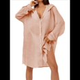 thumbnail image 2 of Cárdigan de Color Liso para Mujer, para Playa, Vacaciones, Informal, para Bikini, Traje de Baño, Protección Solar Rosa un Tamaño, 2 of 9