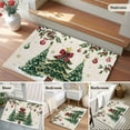 thumbnail image 5 of Christmas Tree Entryway Rug 2'x3'&nbsp; Non Slip Front Door Mats, Country Winter Ball Berry Gold Snowflakes Entrance Rugs Indoor Outdoor Carpet, Washable Floor Mats Small Area Rug for Bedroom Kitchen, 5 of 8