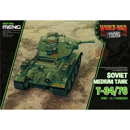 Meng Model WWT-006 T-34/76 Soviet Medium Tank (Q Edition) World War Toons Armour