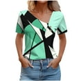 thumbnail image 2 of Drppepioner Women'S Gradient Color Button-Up Short Sleeve Casual Spring Summer Shirt-Blouse top Relaxed Fit for Summer Utility Wear, 2 of 5