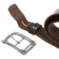 thumbnail image 3 of 1 3/4" Snap on Cowboy Curved Bone Vintage Cowhide Thick Leather Casual Jean Belt, 3 of 3