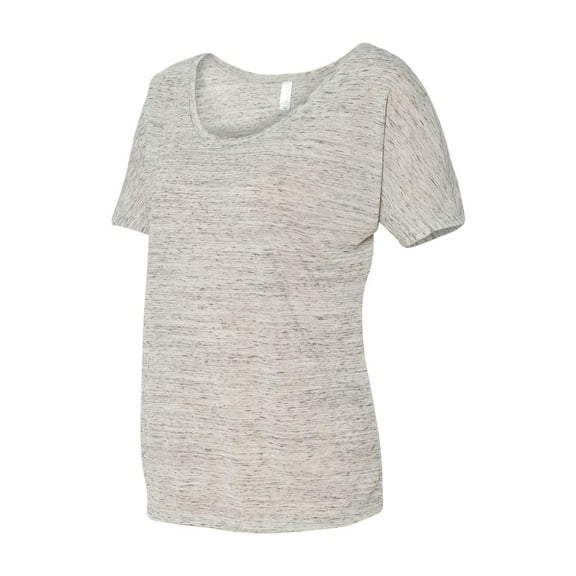 Ladies' Slouchy T-Shirt - WHITE MARBLE - L