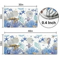 thumbnail image 2 of 2 PCS Kitchen Mats, Coastal Nautical Kitchen Rugs Non Slip Washable, Ocean Blue Kitchen Floor Mats Cushioned Anti-Fatigue, Marine Life Waterproof Comfort Standing Mat, 18" x 30"+18" x 48", 2 of 6