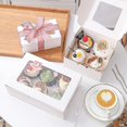 thumbnail image 4 of Paquete de 10 cajas para cupcakes con capacidad para 6 cupcakes estándar, cajas blancas para tartas para postre, kaili Sencillez, 4 of 5